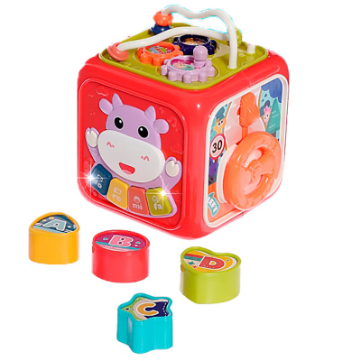 Куб логический 6 в 1 свет звук Рыжий кот 2321842 1